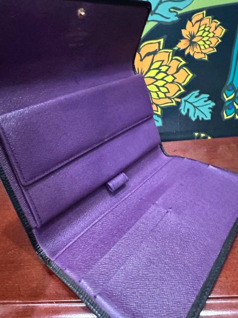 Louis Vuitton Epi Leather Long Wallet Black Purple Interior Continental - Picture 11 of 11